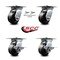 Service Caster 4 Inch Phenolic Swivel Caster Swivel Locks 2 Brakes, 2PK SCC-35S420-PHB-BSL-2-SLB-2 - alternate 4